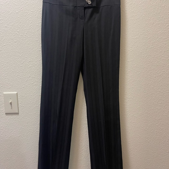 Poleci Black Pinstripe Women's Trousers - Picture 1 of 4